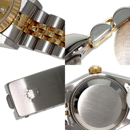 ROLEX ロレックス 79173G デイトジャスト 10P ダイヤモンド 腕時計 SS レディース 中古