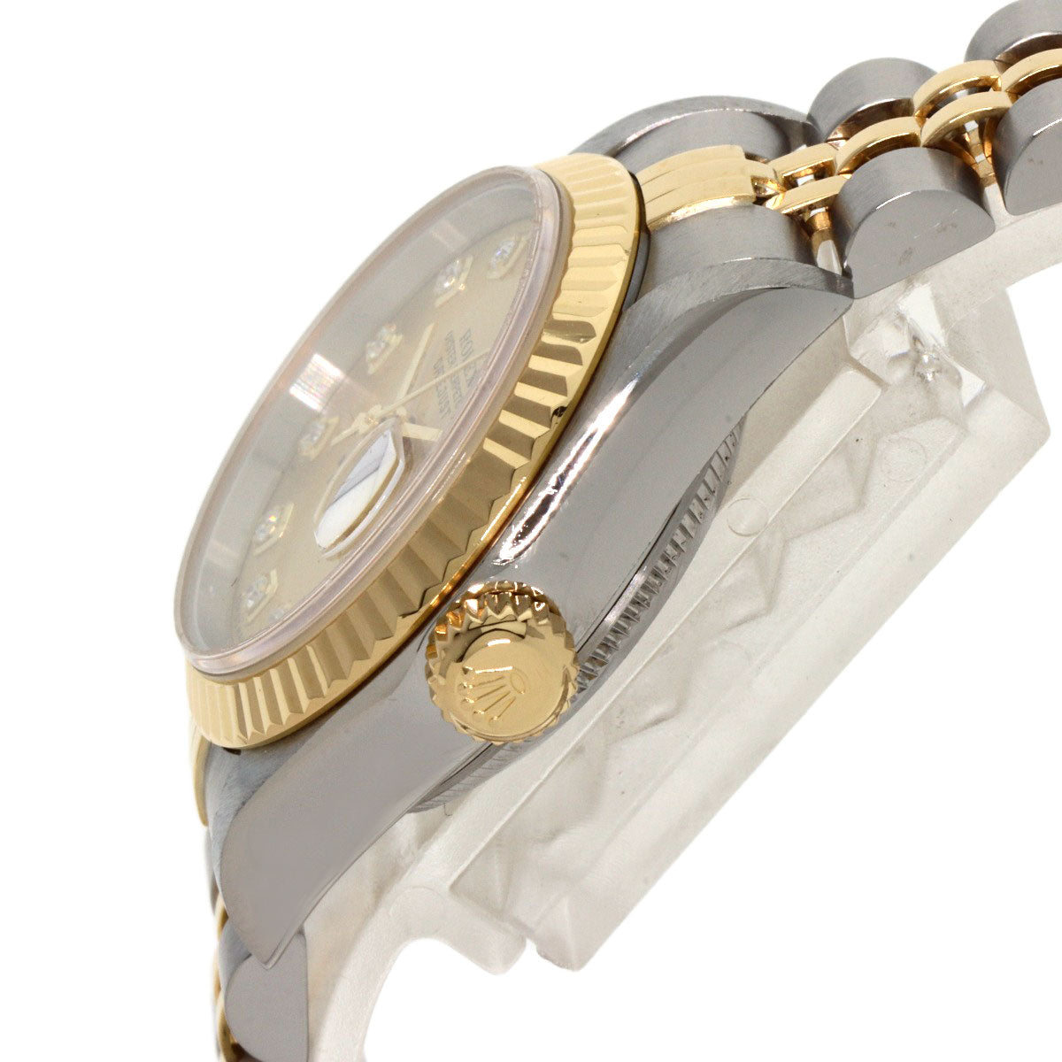 ROLEX ロレックス 79173G デイトジャスト 10P ダイヤモンド 腕時計 SS レディース 中古