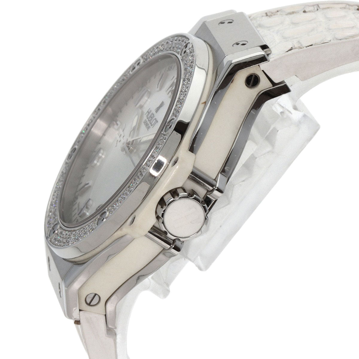 HUBLOT ウブロ 361.SE.6010.RW.1104 ビッグバン オールホワイト マザーオブパール 腕時計 SS レディース 中古
