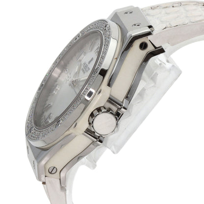 HUBLOT ウブロ 361.SE.6010.RW.1104 ビッグバン オールホワイト マザーオブパール 腕時計 SS レディース 中古