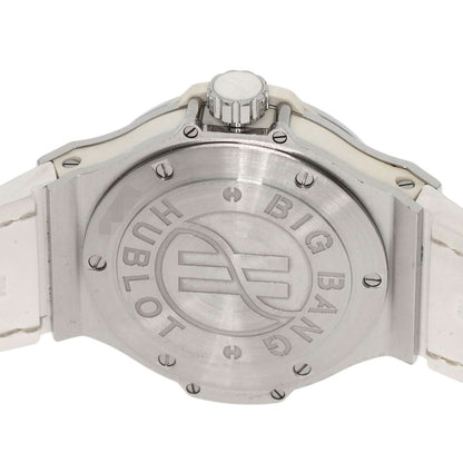 HUBLOT ウブロ 361.SE.6010.RW.1104 ビッグバン オールホワイト マザーオブパール 腕時計 SS レディース 中古