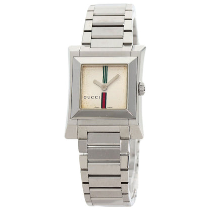GUCCI グッチ 111L スクエアフェイス 腕時計 SS レディース 中古