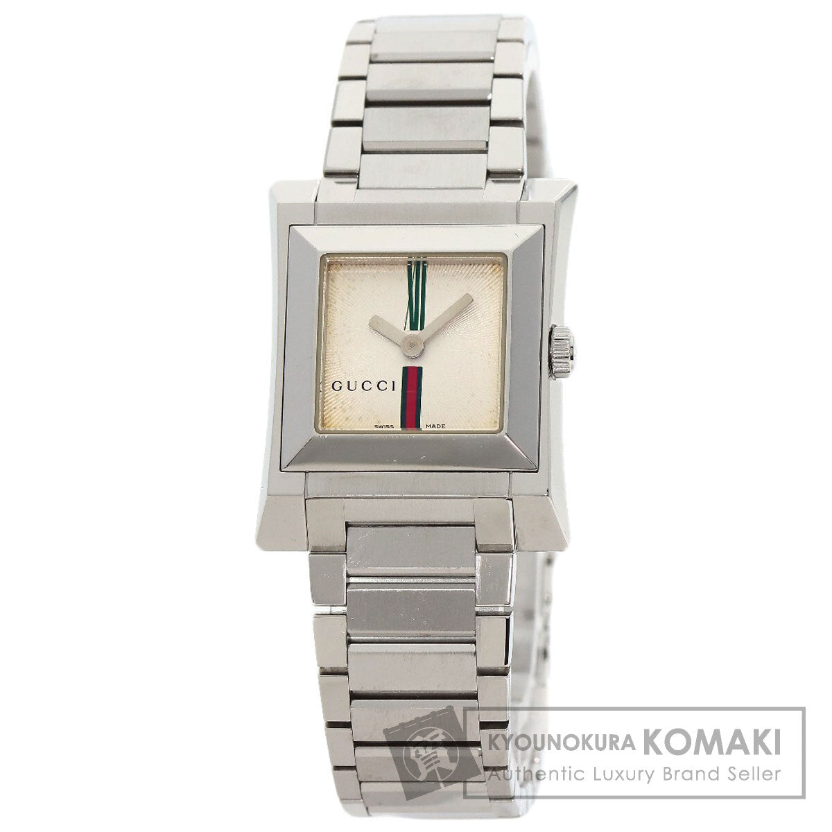 GUCCI グッチ 111L スクエアフェイス 腕時計 SS レディース 中古