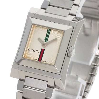GUCCI グッチ 111L スクエアフェイス 腕時計 SS レディース 中古