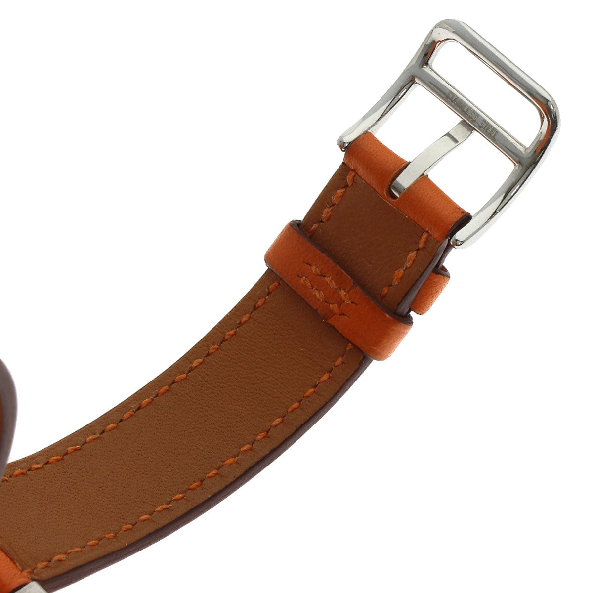 HERMES エルメス HH1.210 Hウォッチ ドゥブルトゥール 腕時計 SS レディース 中古