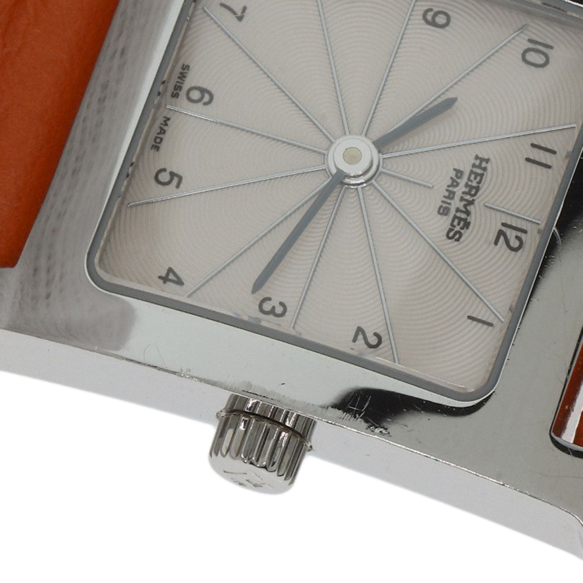HERMES エルメス HH1.210 Hウォッチ ドゥブルトゥール 腕時計 SS レディース 中古