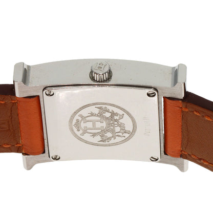 HERMES エルメス HH1.210 Hウォッチ ドゥブルトゥール 腕時計 SS レディース 中古