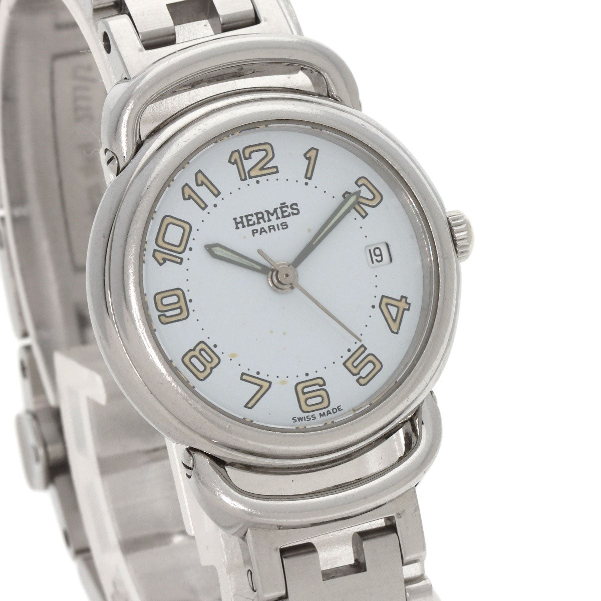 HERMES エルメス PU2.210 プルマン 腕時計 SS レディース 中古
