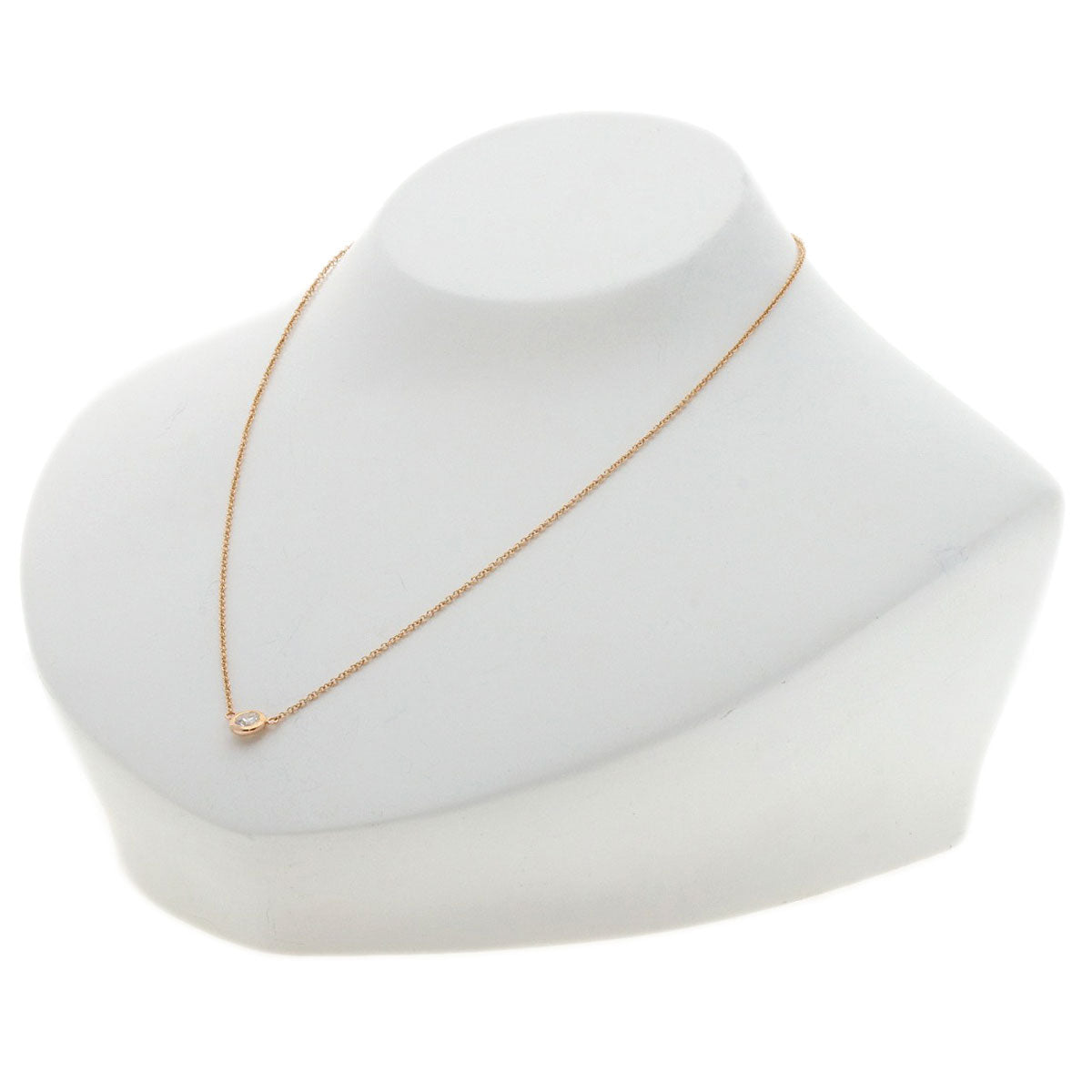 TIFFANY&Co. ティファニー バイザヤード ダイヤモンド ネックレス K18PG レディース 中古