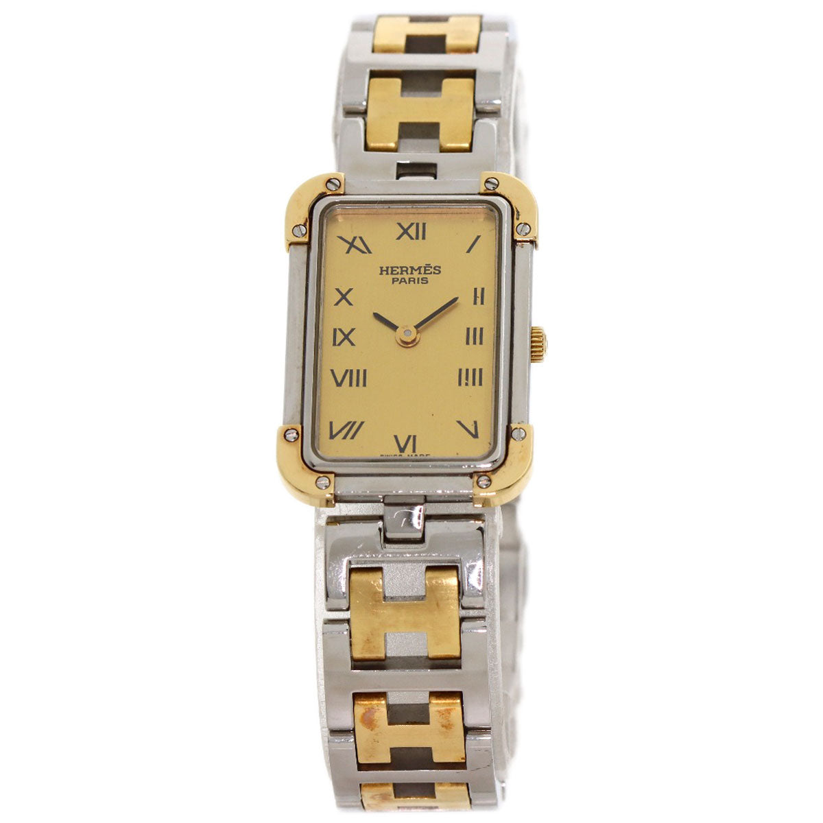 HERMES エルメス CR1.220 クロアジュール 腕時計 SS レディース 中古
