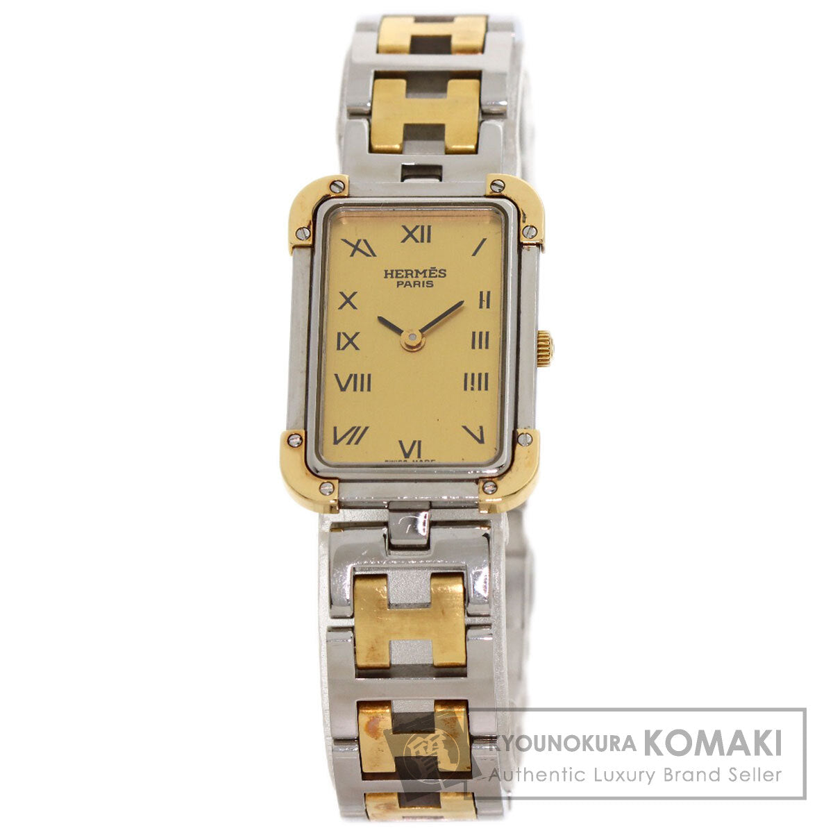 HERMES エルメス CR1.220 クロアジュール 腕時計 SS レディース 中古