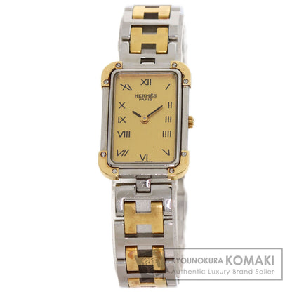 HERMES エルメス CR1.220 クロアジュール 腕時計 SS レディース 中古