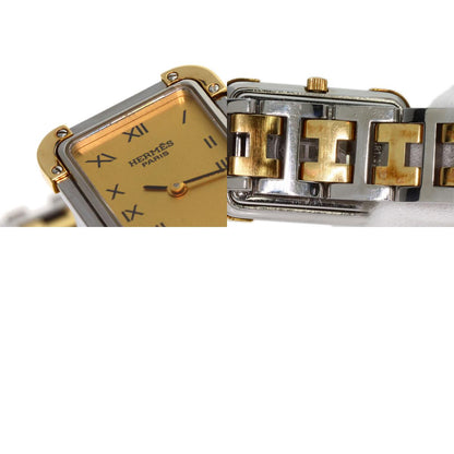 HERMES エルメス CR1.220 クロアジュール 腕時計 SS レディース 中古