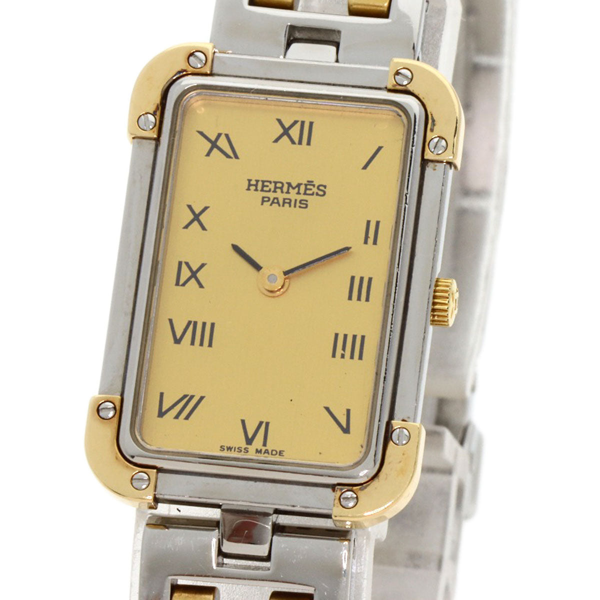 HERMES エルメス CR1.220 クロアジュール 腕時計 SS レディース 中古