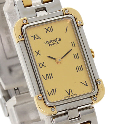 HERMES エルメス CR1.220 クロアジュール 腕時計 SS レディース 中古
