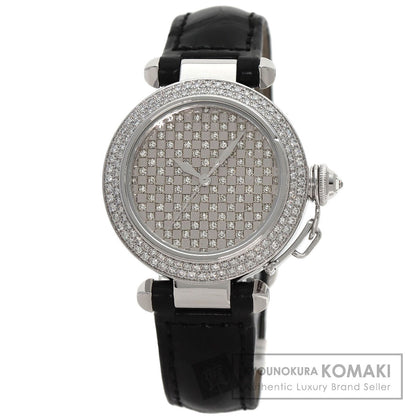 CARTIER カルティエ WJ108251 パシャ 32mm ダイヤモンド メーカーコンプリート 腕時計 K18WG レディース 中古