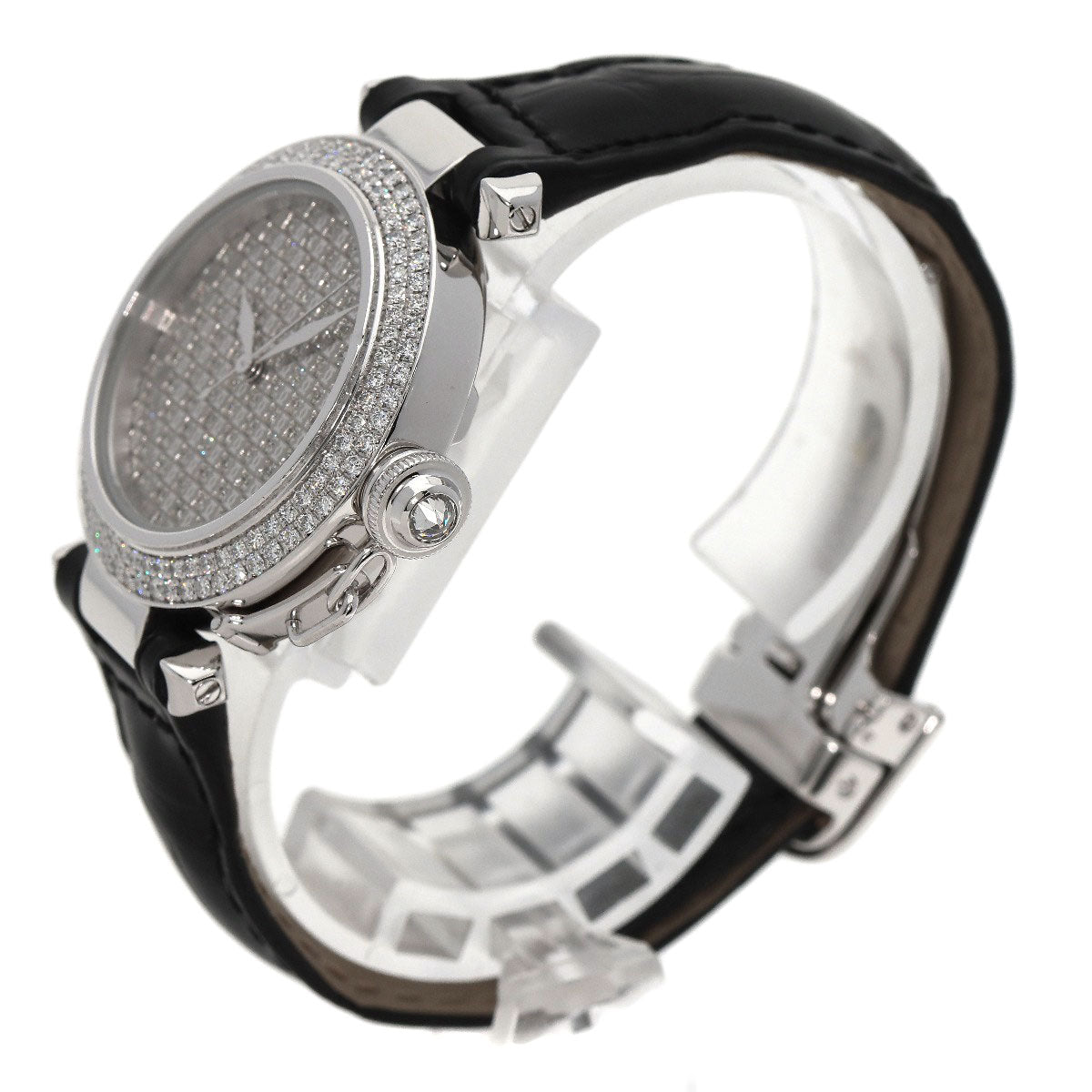 CARTIER カルティエ WJ108251 パシャ 32mm ダイヤモンド メーカーコンプリート 腕時計 K18WG レディース 中古