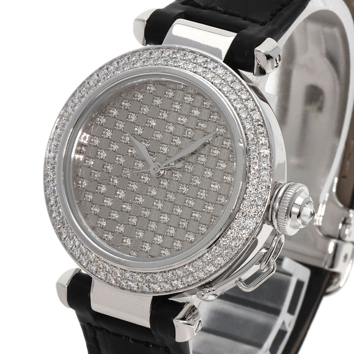 CARTIER カルティエ WJ108251 パシャ 32mm ダイヤモンド メーカーコンプリート 腕時計 K18WG レディース 中古