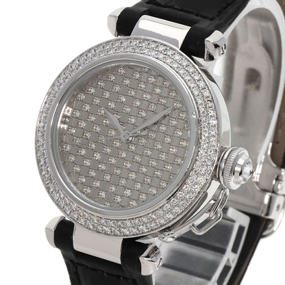 CARTIER カルティエ WJ108251 パシャ 32mm ダイヤモンド メーカーコンプリート 腕時計 K18WG レディース 中古