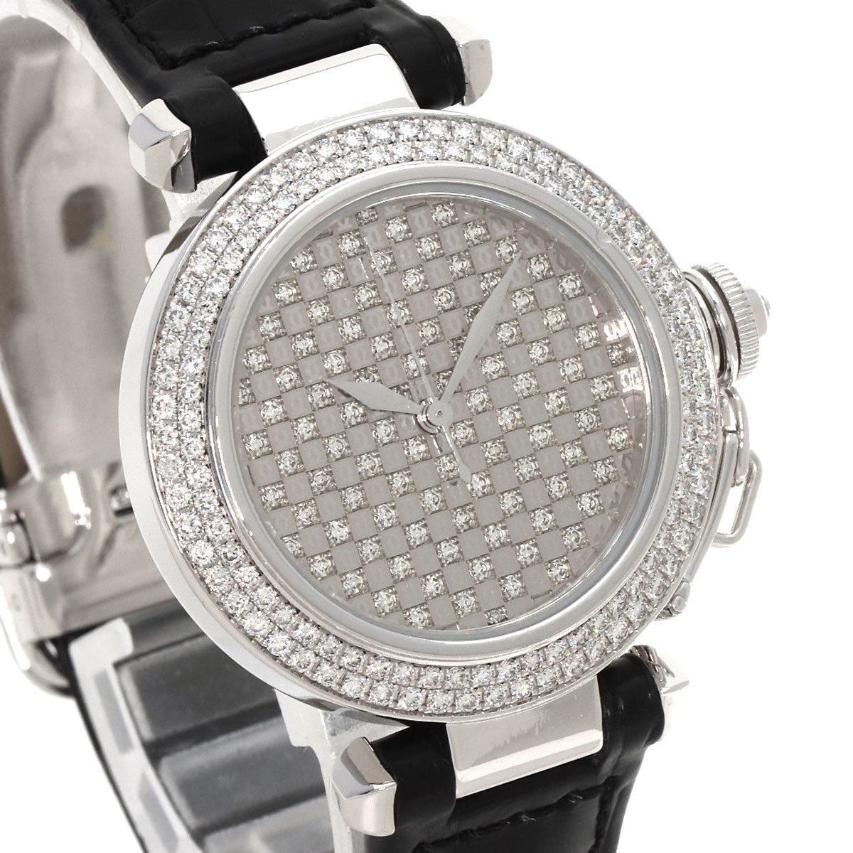 CARTIER カルティエ WJ108251 パシャ 32mm ダイヤモンド メーカーコンプリート 腕時計 K18WG レディース 中古