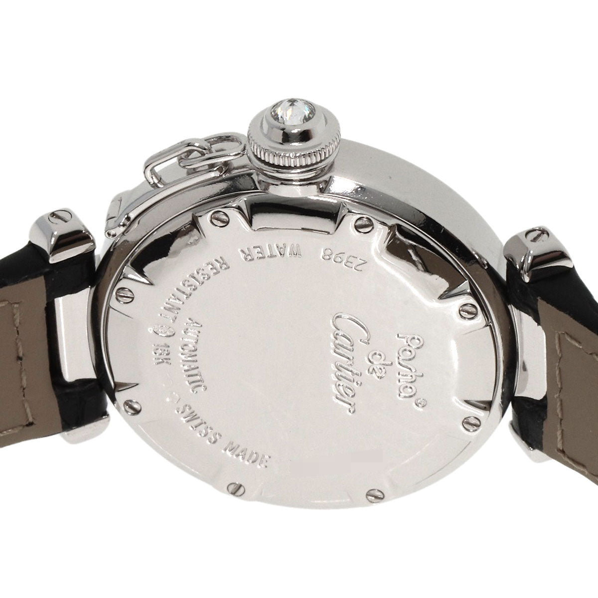 CARTIER カルティエ WJ108251 パシャ 32mm ダイヤモンド メーカーコンプリート 腕時計 K18WG レディース 中古