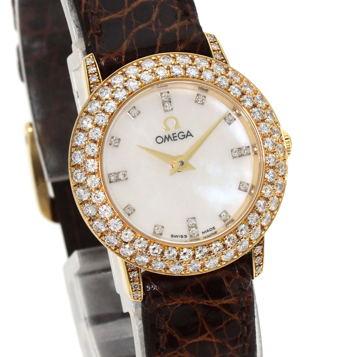 OMEGA オメガ 5951055 デビル 腕時計 K18YG レディース 中古