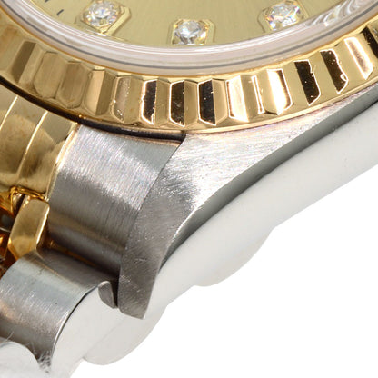 ROLEX ロレックス 69173G デイトジャスト 10P ダイヤモンド 腕時計 SS レディース 中古
