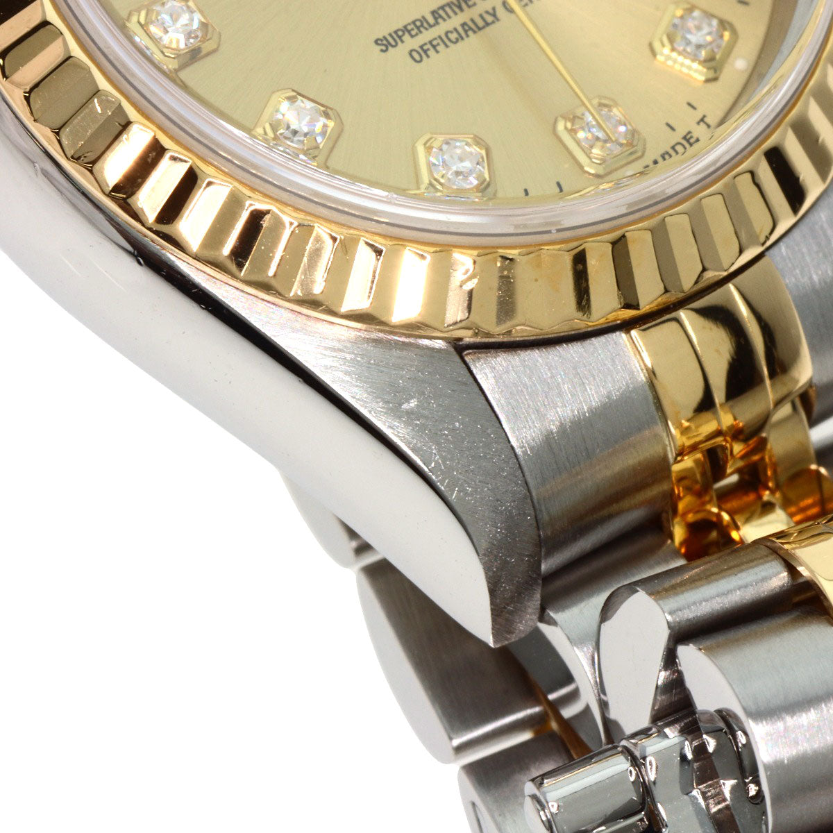 ROLEX ロレックス 69173G デイトジャスト 10P ダイヤモンド 腕時計 SS レディース 中古