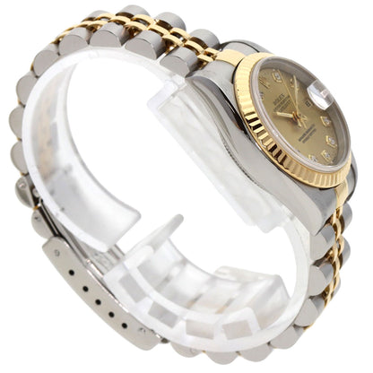 ROLEX ロレックス 69173G デイトジャスト 10P ダイヤモンド 腕時計 SS レディース 中古