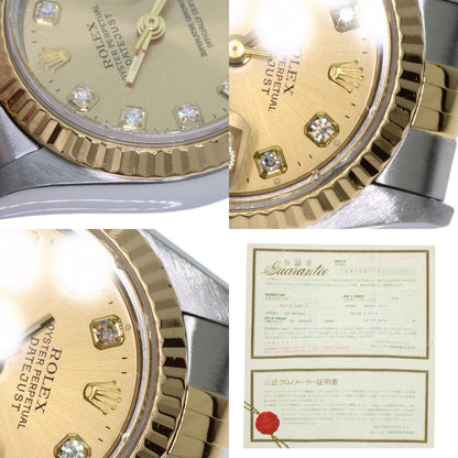 ROLEX ロレックス 69173G デイトジャスト 10P ダイヤモンド 腕時計 SS レディース 中古