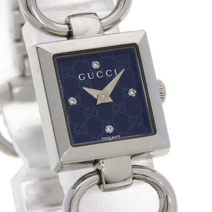 GUCCI グッチ 120 トルナヴォーニ 4Ｐダイヤモンド 腕時計 SS レディース 中古
