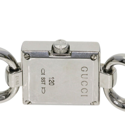 GUCCI グッチ 120 トルナヴォーニ 4Ｐダイヤモンド 腕時計 SS レディース 中古