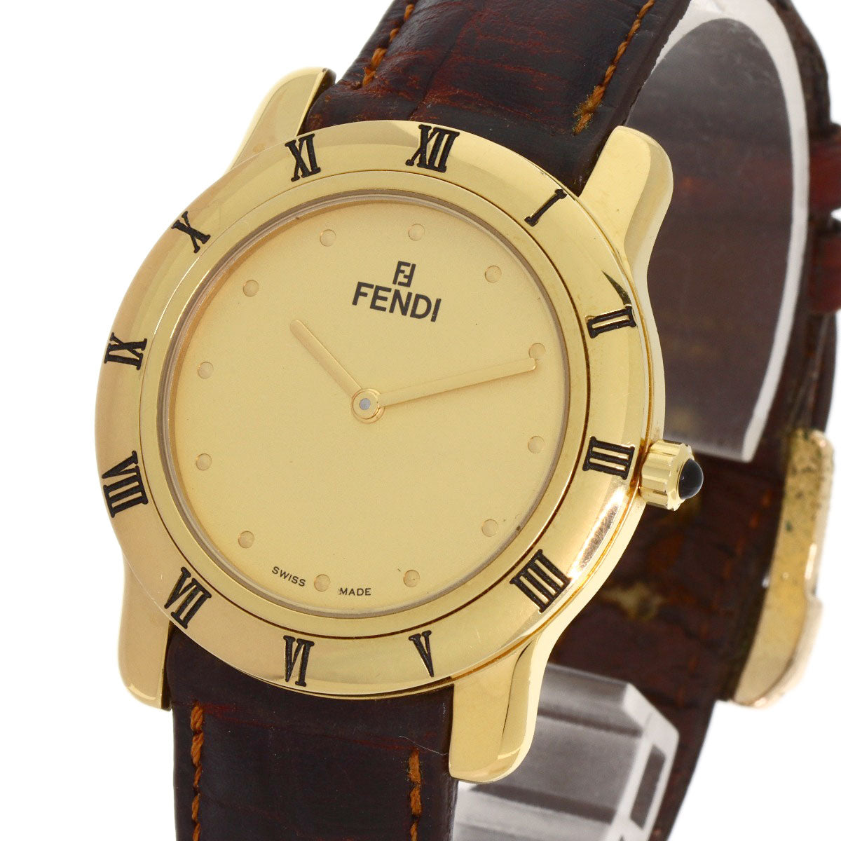 FENDI フェンディ 850G ラウンドフェイス 腕時計 GP メンズ 中古