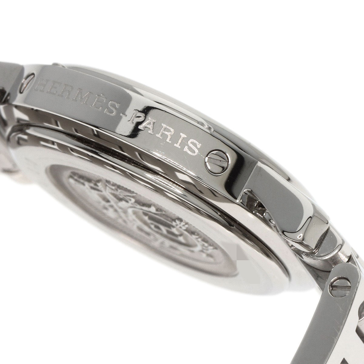 HERMES エルメス CL4.210 クリッパー ナクレ 腕時計 SS レディース 中古