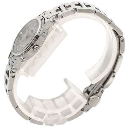 HERMES エルメス CL4.210 クリッパー ナクレ 腕時計 SS レディース 中古