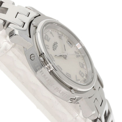 HERMES エルメス CL4.210 クリッパー ナクレ 腕時計 SS レディース 中古
