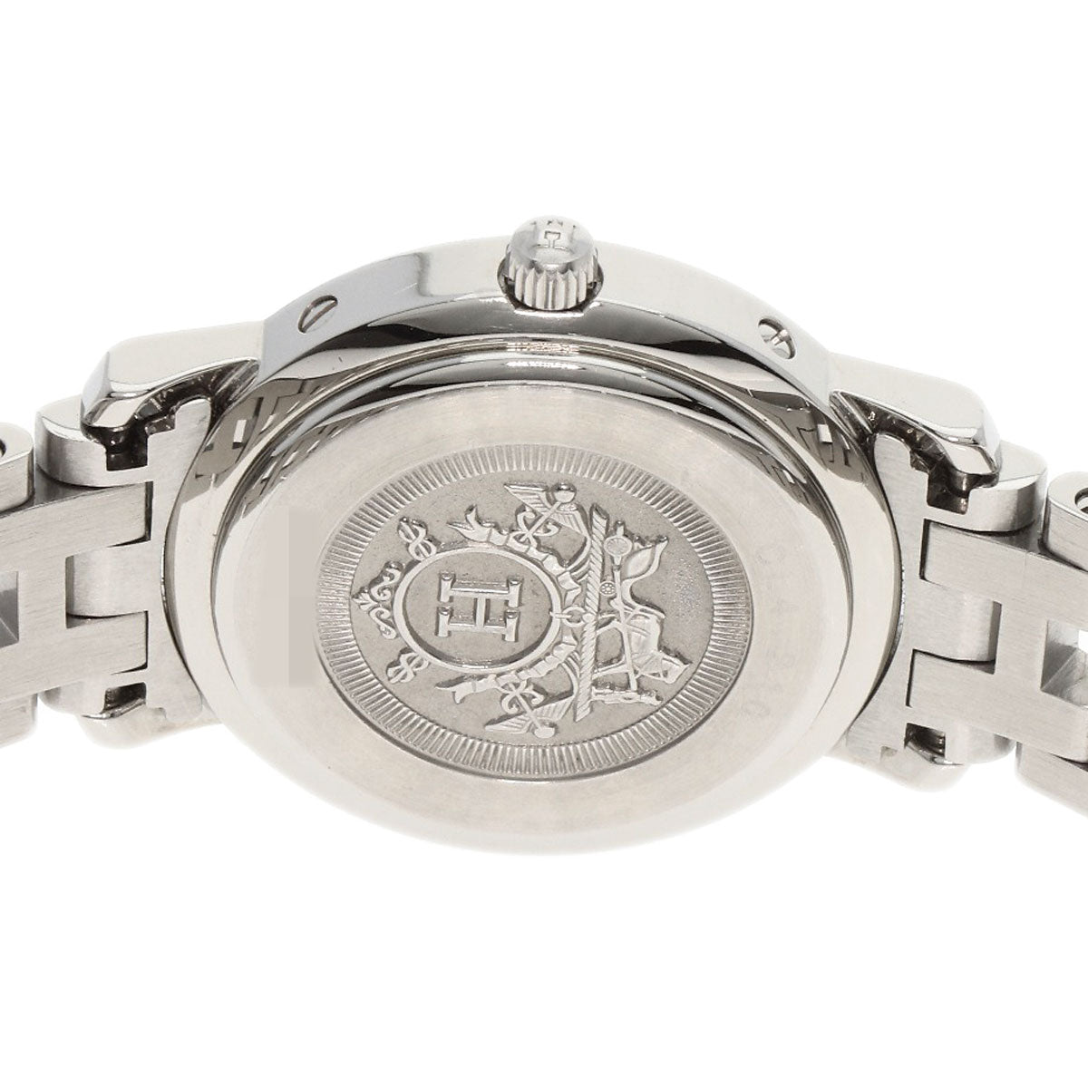 HERMES エルメス CL4.210 クリッパー ナクレ 腕時計 SS レディース 中古