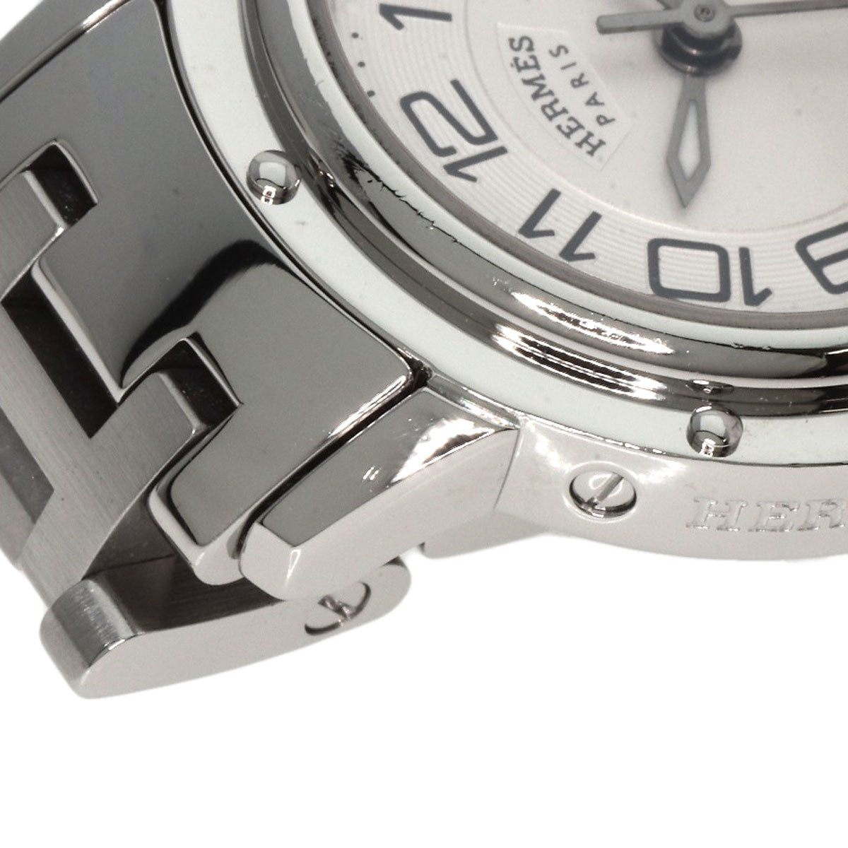 HERMES エルメス CP1.210 クリッパー クラシック 腕時計 SS レディース 中古
