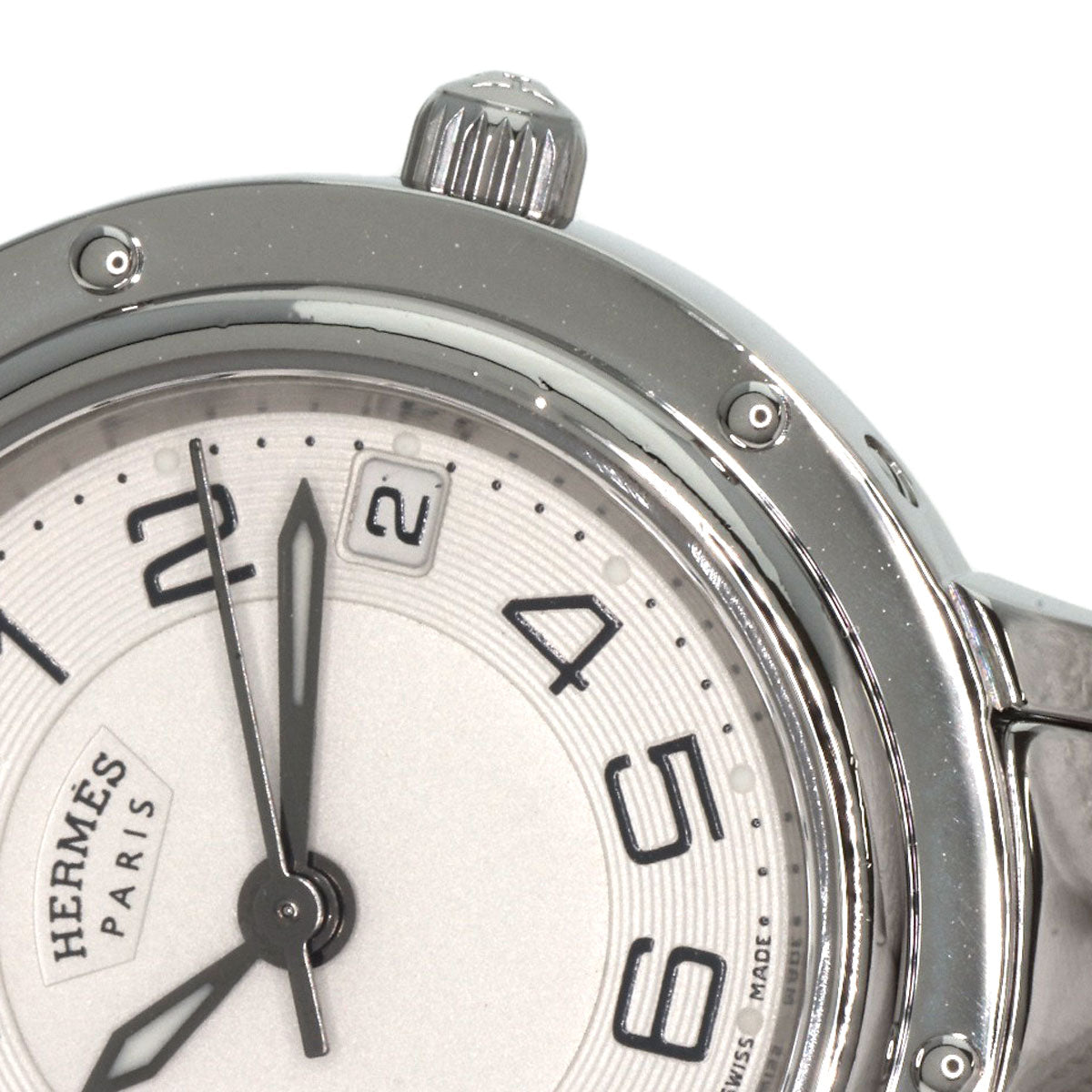 HERMES エルメス CP1.210 クリッパー クラシック 腕時計 SS レディース 中古