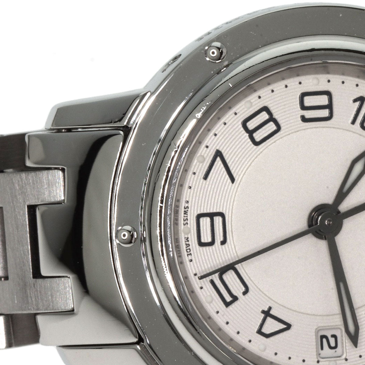 HERMES エルメス CP1.210 クリッパー クラシック 腕時計 SS レディース 中古