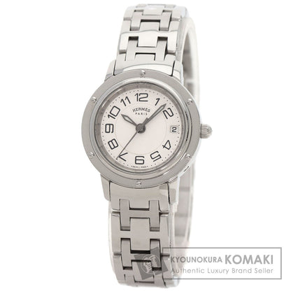 HERMES エルメス CP1.210 クリッパー クラシック 腕時計 SS レディース 中古