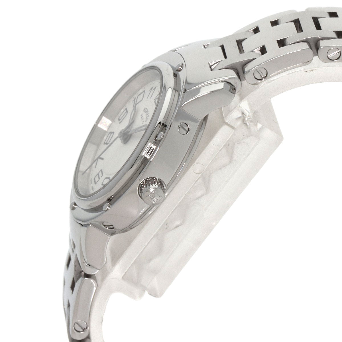 HERMES エルメス CP1.210 クリッパー クラシック 腕時計 SS レディース 中古