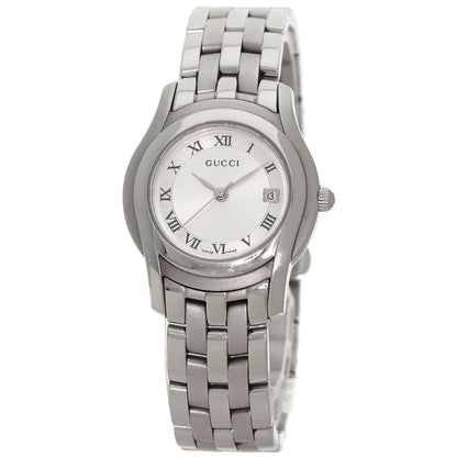 GUCCI グッチ 5500L ラウンドフェイス 腕時計 SS レディース 中古