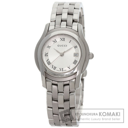 GUCCI グッチ 5500L ラウンドフェイス 腕時計 SS レディース 中古