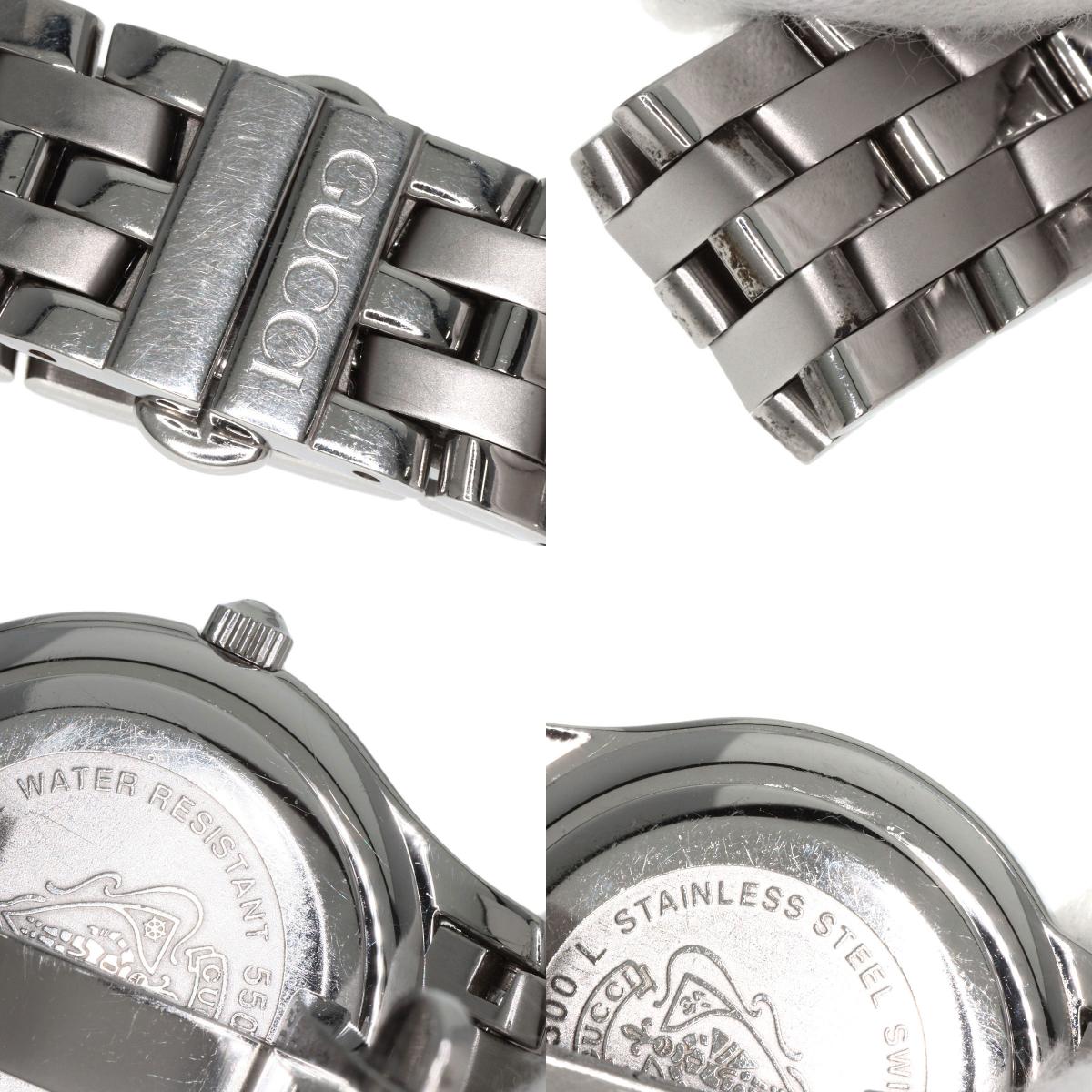 GUCCI グッチ 5500L ラウンドフェイス 腕時計 SS レディース 中古
