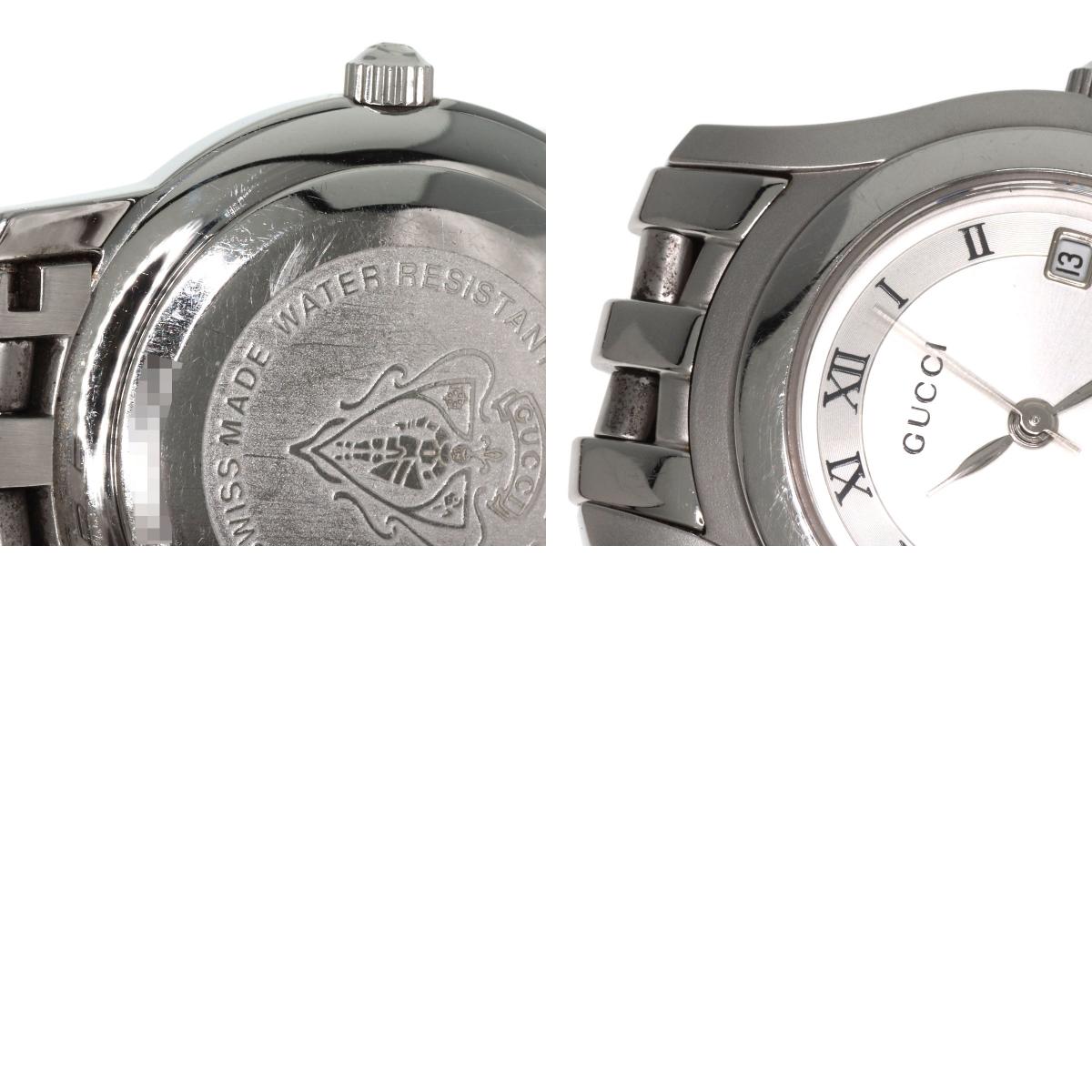 GUCCI グッチ 5500L ラウンドフェイス 腕時計 SS レディース 中古