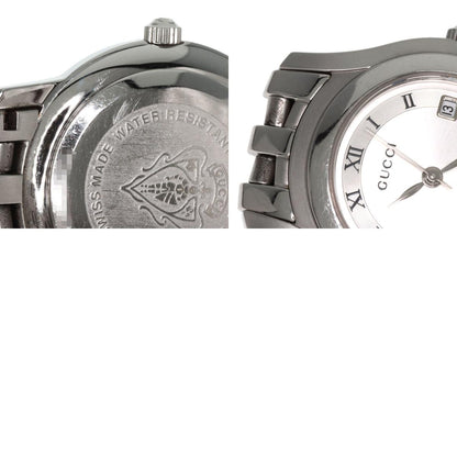 GUCCI グッチ 5500L ラウンドフェイス 腕時計 SS レディース 中古
