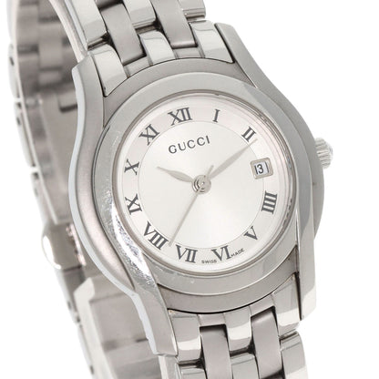 GUCCI グッチ 5500L ラウンドフェイス 腕時計 SS レディース 中古