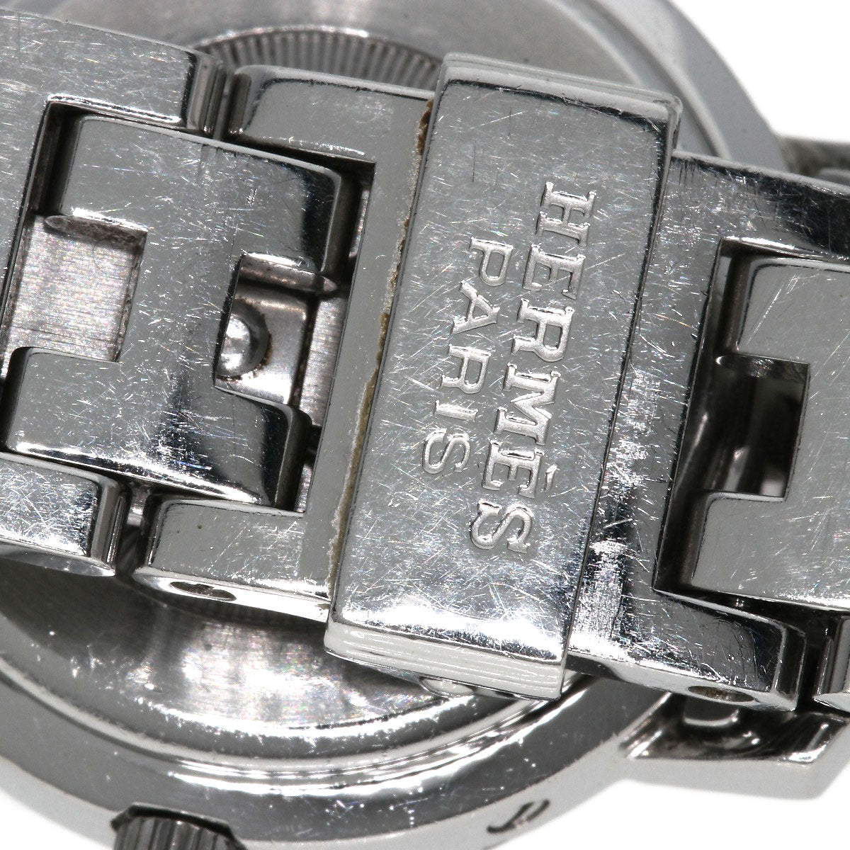 HERMES エルメス CL4.210 クリッパー ナクレ 腕時計 SS レディース 中古