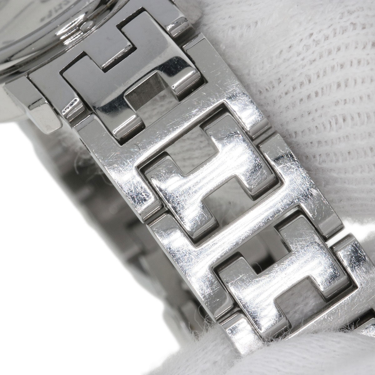 HERMES エルメス CL4.210 クリッパー ナクレ 腕時計 SS レディース 中古